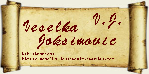 Veselka Joksimović vizit kartica